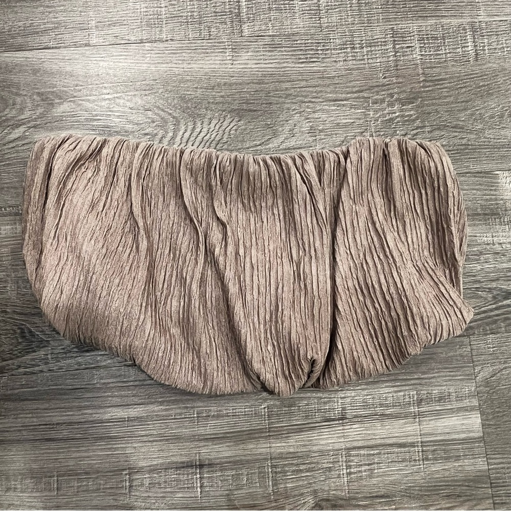 Vici wrinkled strapless crop top